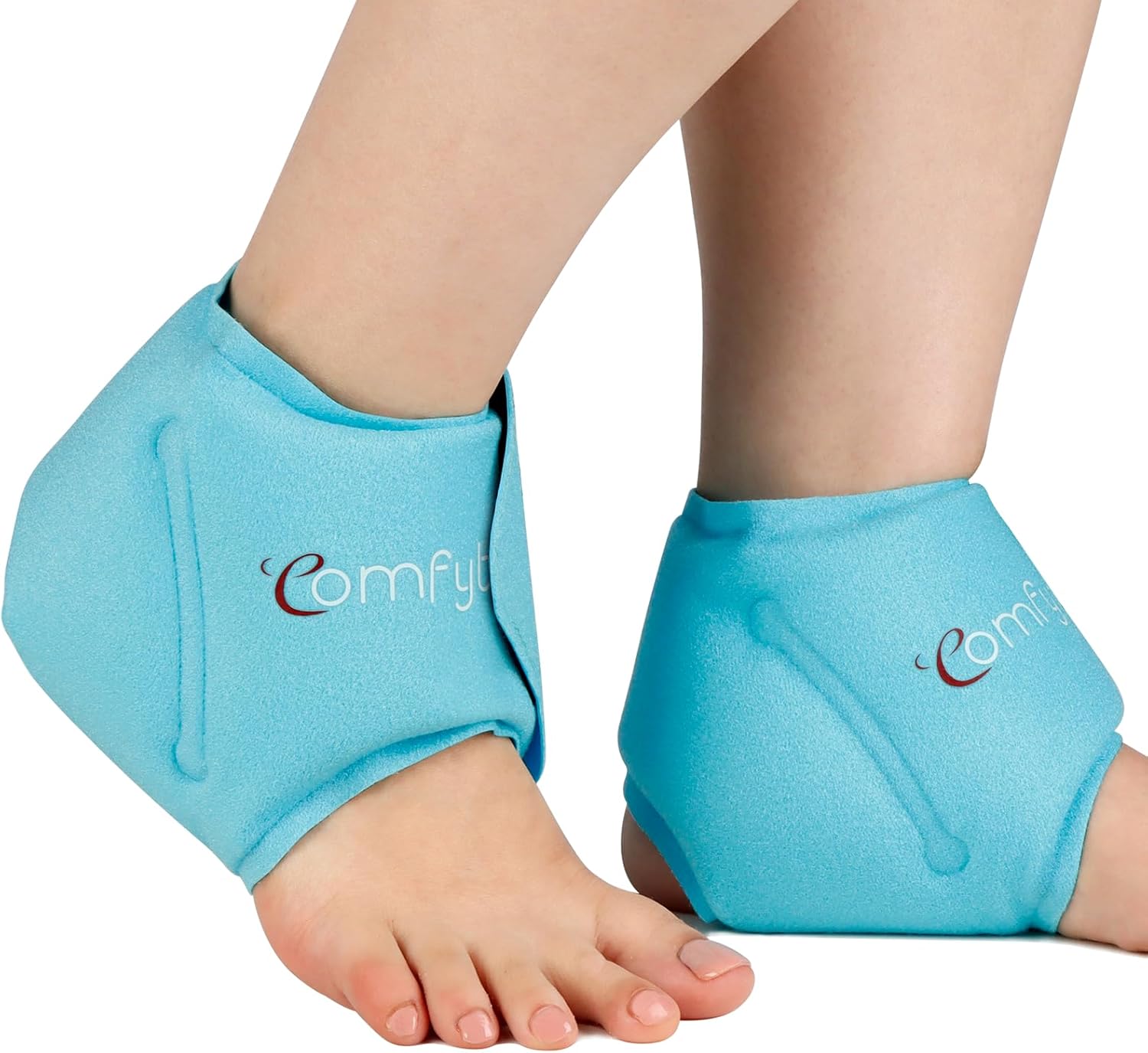 Comfytemp Ankle Ice Pack Wrap for Plantar Fasciitis, Swelling, Foot Pain Relief, FSA Eligible HSA, Gel Packs for Injuries Reusable, Hot Cold Compress for Achilles Tendonitis, Sprained Ankles, 2 Packs